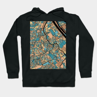 Vienna Map Pattern in Mid Century Pastel Hoodie